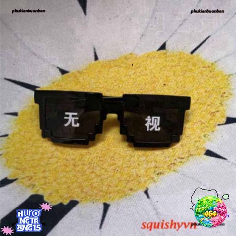 Kính Mắt Thug Life 6 Chấm MINECRAFT Đen & Trắng Unisex - Kính Thời Trang Phong Cách Dân Chơi, Miễn Phí Vận Chuyển