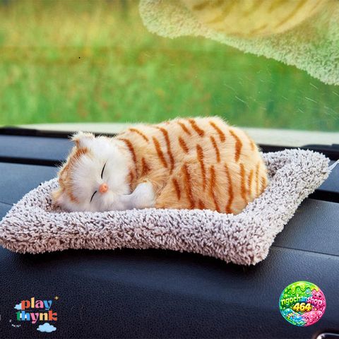 Mèo Bông Khử Mùi Than Hoạt Tính 27cm - Đồ Trang Trí Xe Hơi Dễ Thương, Khử Mùi Hiệu Quả, An Toàn cho Không Gian Sống