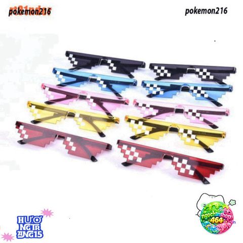 Kính Mát Thug Life 8 Bit Pixel - Kính Mosaic Độc Đáo Thời Trang Unisex Dành Cho Game Thủ