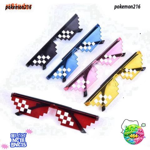 Kính Mát Thug Life 8 Bit Pixel - Kính Mosaic Độc Đáo Thời Trang Unisex Dành Cho Game Thủ