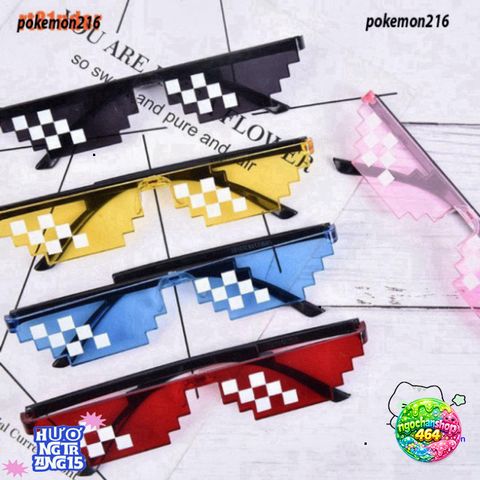 Kính Mát Thug Life 8 Bit Pixel - Kính Mosaic Độc Đáo Thời Trang Unisex Dành Cho Game Thủ
