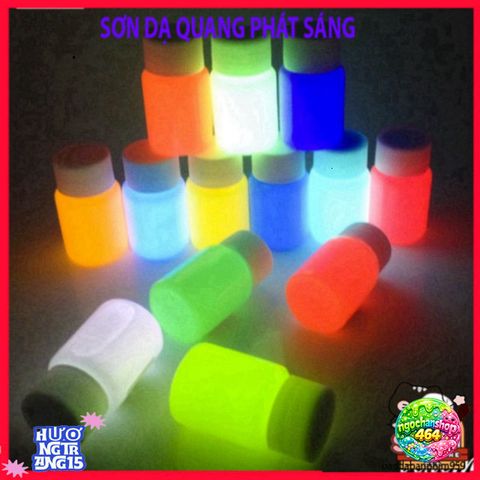 Sơn Dạ Quang 20ML 7 Màu - Tỏa Sáng Rực Rỡ Cho Móng Tay và Trang Điểm, An Toàn, Dễ Sử Dụng, Phát Sáng Trong Đêm
