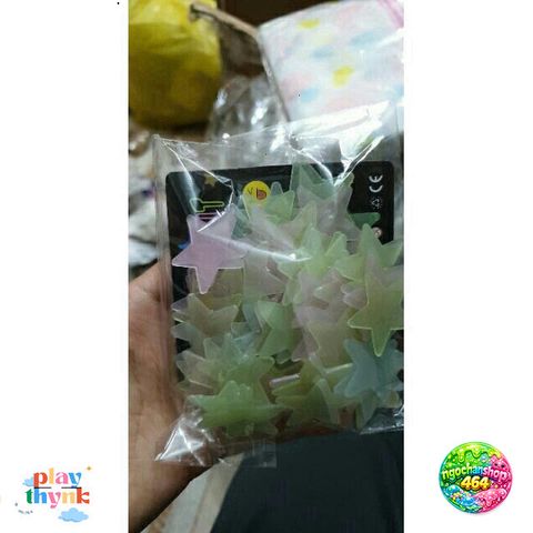 Bộ 100 Ngôi Sao Dạ Quang Qlens - Trang Trí Phát Sáng Đêm Cho Không Gian Đáng Yêu, Nhiều Màu Sắc, Dễ Dàng Dán Trên Tường và Trần Nhà