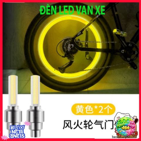 Bộ 2 Đèn LED Trang Trí Nắp Van Bánh Xe Máy, Xe Đạp - Ánh Sáng Rực Rỡ, Tự Động Bật Tắt, Nhiều Màu Sắc Tùy Chọn