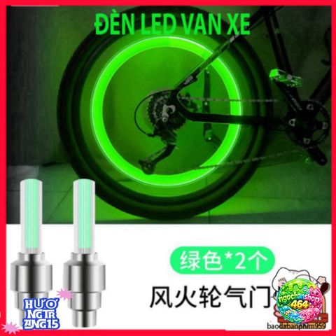 Bộ 2 Đèn LED Trang Trí Nắp Van Bánh Xe Máy, Xe Đạp - Ánh Sáng Rực Rỡ, Tự Động Bật Tắt, Nhiều Màu Sắc Tùy Chọn