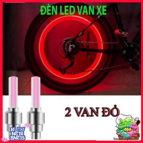 Bộ 2 Đèn LED Trang Trí Nắp Van Bánh Xe Máy, Xe Đạp - Ánh Sáng Rực Rỡ, Tự Động Bật Tắt, Nhiều Màu Sắc Tùy Chọn