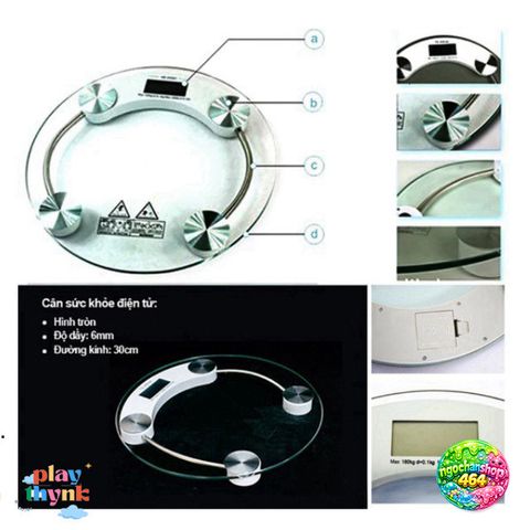 Cân Điện Tử Hình Tròn Siêu Chính Xác 180KG - Cảm Biến Thông Minh, Kiểu Dáng Hiện Đại, Tiết Kiệm Pin