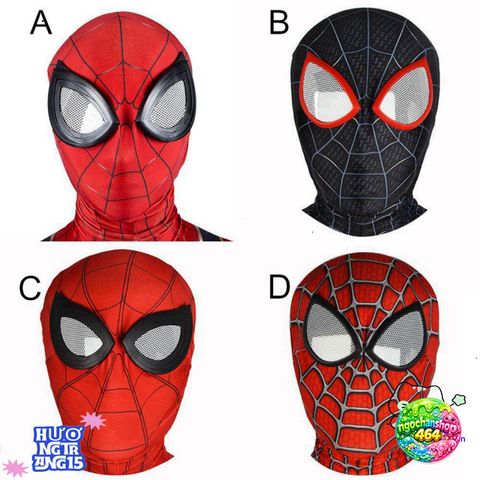 Mặt Nạ Người Nhện 3D Cosplay - Hóa Thân Peter Parker & Miles Morales cho Halloween và Trò Chơi Siêu Anh Hùng