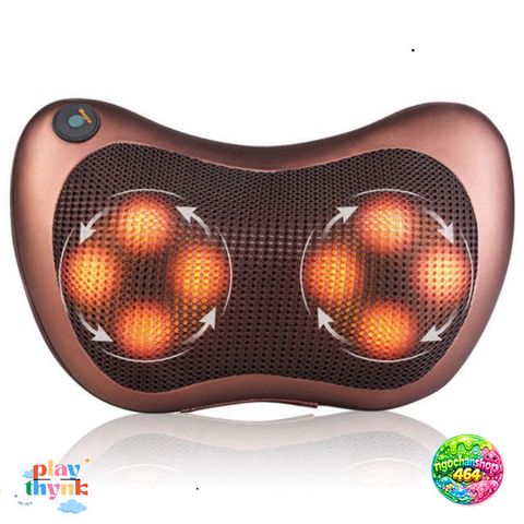 Gối Massage Hồng Ngoại 8 Bi - Mát Xa Chuyên Sâu Cổ, Vai, Lưng - Thiết Bị Thư Giãn Đa Năng, Giảm Đau Hiệu Quả
