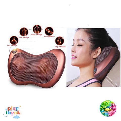 Gối Massage Hồng Ngoại 8 Bi - Mát Xa Chuyên Sâu Cổ, Vai, Lưng - Thiết Bị Thư Giãn Đa Năng, Giảm Đau Hiệu Quả
