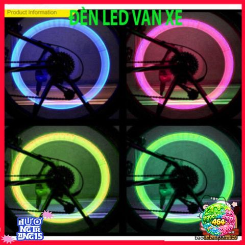 Đèn LED Gắn Van Xe Nháy 7 Màu - Phụ Kiện Xe Đạp, Xe Máy, Ô Tô - Tăng Cường An Toàn, Siêu Sáng, Dễ Lắp Đặt