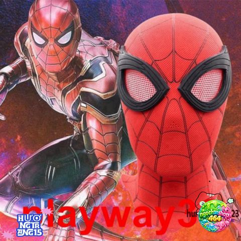 Áo Khẩu Trang Spider-Man Đỏ Cosplay Avengers Halloween cho Trẻ Em - Mặt Nạ Hóa Trang Siêu Nhân An Toàn, Đồ Chơi Vui Nhộn