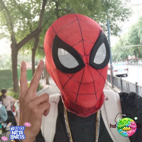 Áo Khẩu Trang Spider-Man Đỏ Cosplay Avengers Halloween cho Trẻ Em - Mặt Nạ Hóa Trang Siêu Nhân An Toàn, Đồ Chơi Vui Nhộn