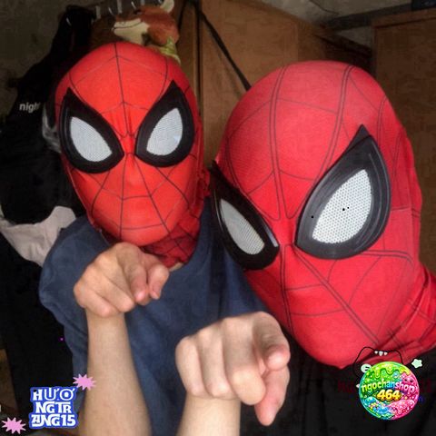 Áo Khẩu Trang Spider-Man Đỏ Cosplay Avengers Halloween cho Trẻ Em - Mặt Nạ Hóa Trang Siêu Nhân An Toàn, Đồ Chơi Vui Nhộn
