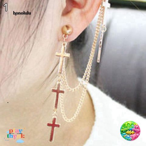 Khuyên Tai Thánh Giá Phong Cách Punk - Độc Đáo Dành Cho Nữ, Phụ Kiện Thời Trang Dây Chuyền Dài, Đi Tiệc, Mua Sắm
