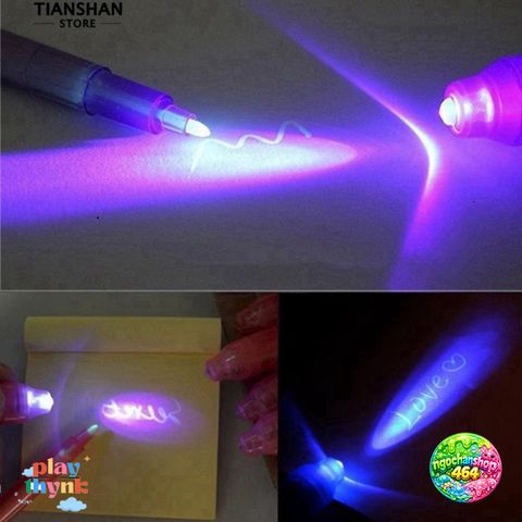 Bộ 4 Bút Mực Tàng Hình VTO30 Kèm Đèn UV - Viết Thư Mật Chất Lượng Cho Học Sinh và Trẻ Em - Quà Tặng Sáng Tạo