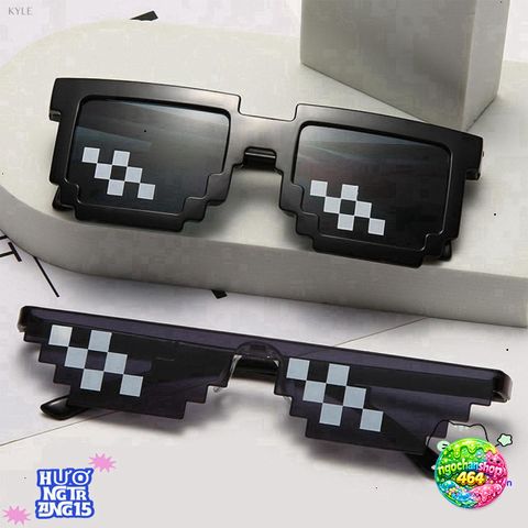 Kính Mát Pixel Thời Trang - Kính Râm Độc Đáo Chống Nắng Dành Cho Tiệc Hóa Trang, Halloween, Quà Tặng Tuyệt Vời