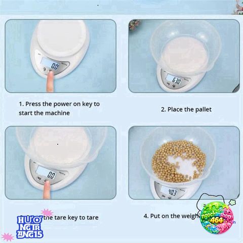 Cân Điện Tử WH-B05 Chính Xác 0.1g - Cân Bánh và Nguyên Liệu Đa Năng, Thiết Kế Nhỏ Gọn Tiện Lợi, Màn Hình LCD Rõ Ràng