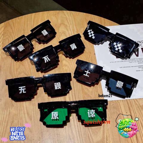 Kính Mát Thug Life Đen - Sunglasses Chất Lượng Cao Cho Game Thủ, Người Đam Mê Meme và Troll - Món Quà Độc Đáo
