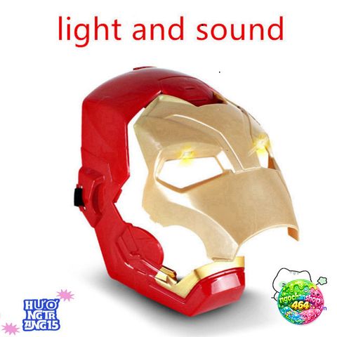 Áo Iron Man Cosplay Cho Bé Gái - Mặt Nạ Phụ Kiện Halloween Phát Sáng, Đồ Chơi Năng Động Thời Trang Trẻ Em