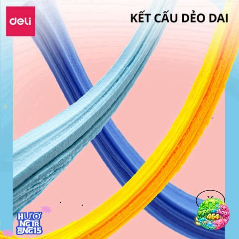 Đất Sét Tự Khô Deli Cho Trẻ Em - Bộ 12/24/36 Màu An Toàn, Không Dính Tay, Dễ Tạo Hình, Chất Liệu An Toàn.