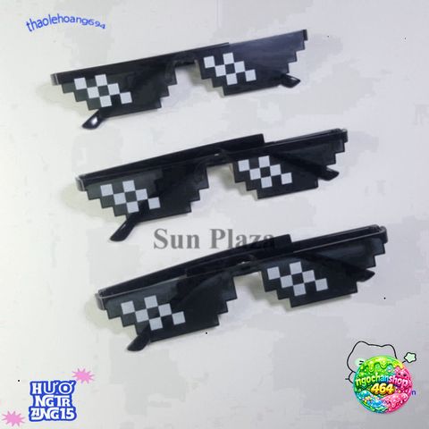 Kính Mát Gọng Vuông Thug Life - Kính Hip Hop Sành Điệu Unisex Thời Trang Độc Đáo Cho Game Thủ và Tín Đồ Meme