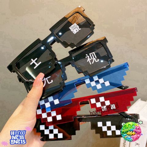 Kính Mắt Minecraft Thug Life - Gương Thời Trang Nhiều Màu Sắc Độc Đáo Cho Nam Nữ, Phong Cách Cá Tính 2021