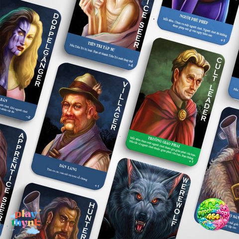 Bài Ma Sói Ultimate Việt Hóa - Boardgame Chiến Thuật 92 Lá, Trò Chơi Xã Hội Thú Vị, Phù Hợp Mọi Lứa Tuổi