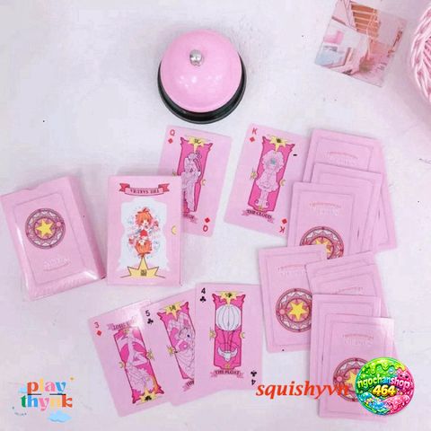 Bộ Bài Tây 54 Lá Sakura Đáng Yêu - Bài Clow Sakura Sưu Tầm Theo Chủ Đề Anime, Hàng Chất Lượng Cao, Dành Cho Người Yêu Thích