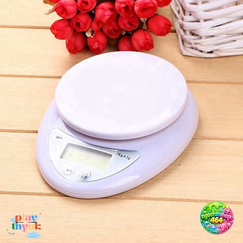 Cân Đèn Mini Điện Tử Yspring 5Kg - Cân Chính Xác 1G, Màn Hình LCD, Thiết Kế Gọn Nhẹ Thích Hợp Trong Bếp