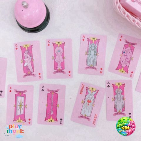 Bộ Bài Clow 54 Lá Màu Hồng - Thẻ Bài Hoạt Hình Cardcaptor Sakura Dễ Thương - Quà Tặng Fan Anime