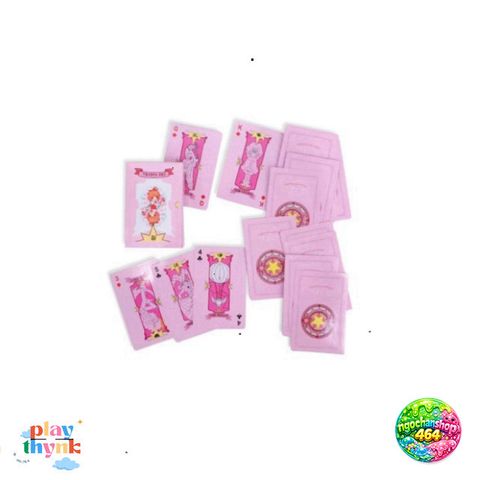Bộ Bài Clow 54 Lá Màu Hồng - Thẻ Bài Hoạt Hình Cardcaptor Sakura Dễ Thương - Quà Tặng Fan Anime