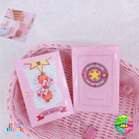 Bộ Bài Clow 54 Lá Màu Hồng - Thẻ Bài Hoạt Hình Cardcaptor Sakura Dễ Thương - Quà Tặng Fan Anime
