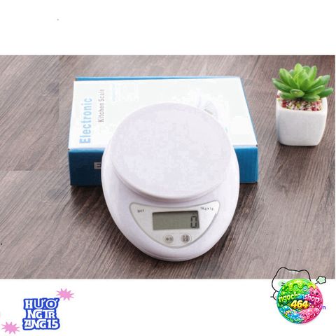 Cân điện tử mini B05 5kg - Chính xác 1g, Dụng cụ nhà bếp & y tế - Tiện lợi, sử dụng pin tiểu, Có kèm 2 quả pin