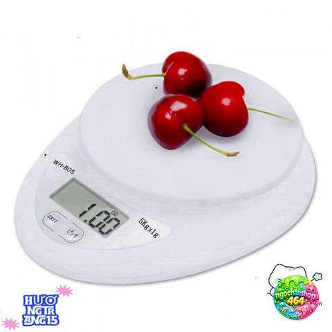 Cân Điện Tử Mini WH B05 - Thiết Kế Gọn Nhẹ, Đo Lường 5kg/1g, Dễ Dàng Sử Dụng Cho Nhà Bếp