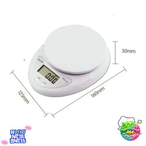 Cân điện tử B05 1g - 5kg, Cân sức khỏe chính xác, Trọn bộ cân kèm pin AAA miễn phí - Thiết bị hữu ích cho gia đình