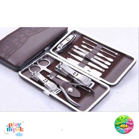 Bộ Dụng Cụ Chăm Sóc Móng 12 Món - Thép Không Gỉ, Đầy Đủ Tiện Ích, Hộp Sang Trọng, Tự Chăm Sóc Tay Chân Tại Nhà