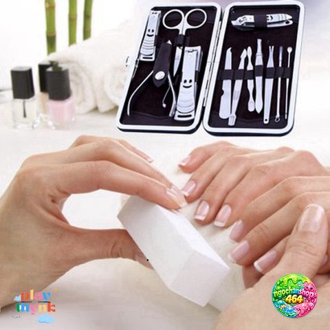 Bộ Dụng Cụ Chăm Sóc Móng 12 Món - Thép Không Gỉ, Đầy Đủ Tiện Ích, Hộp Sang Trọng, Tự Chăm Sóc Tay Chân Tại Nhà