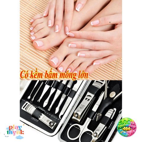 Bộ Dụng Cụ Chăm Sóc Móng Jmã CK 12 Món - Kềm Bấm Móng Lớn Chất Lượng Cao, Kit Chăm Sóc Tay Toàn Diện