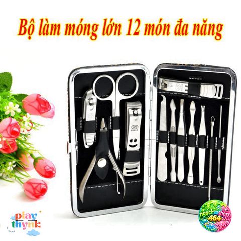 Bộ Dụng Cụ Chăm Sóc Móng Jmã CK 12 Món - Kềm Bấm Móng Lớn Chất Lượng Cao, Kit Chăm Sóc Tay Toàn Diện