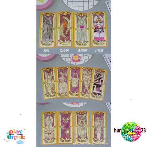 Hộp Bài Tarot Sakura Clow Cardcaptor - Hồng Cao Cấp, Quà Tặng Cho Fan Anime, Thiết Kế Pha Lê Độc Đáo