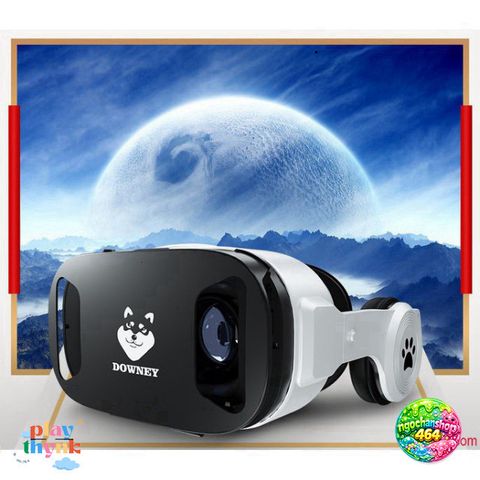 Kính Thực Tế Ảo 3D VR Cao Cấp Downey - Sói Bạc Thế Hệ 9 với Remote, Trải Nghiệm Hình Ảnh 360 Độ, Chơi Game Chuyên Dụng
