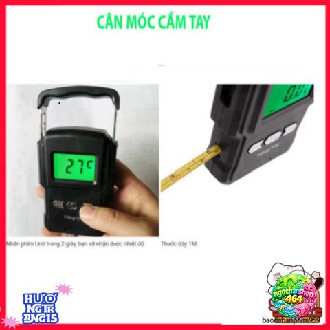 Cân Móc Hành Lý KHALIK A22 75kg - Đo Nhiệt Độ, Thước Dây 1m, Thiết Kế Thông Minh, Chất Liệu Nhựa Cao Cấp