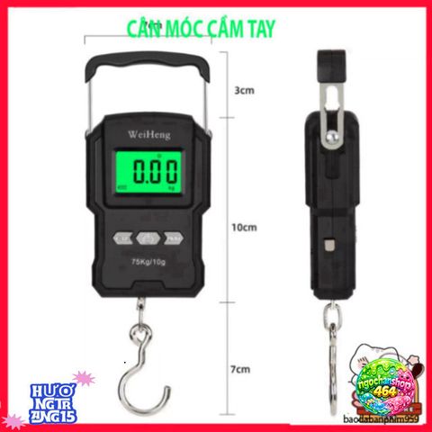 Cân Móc Hành Lý KHALIK A22 75kg - Đo Nhiệt Độ, Thước Dây 1m, Thiết Kế Thông Minh, Chất Liệu Nhựa Cao Cấp