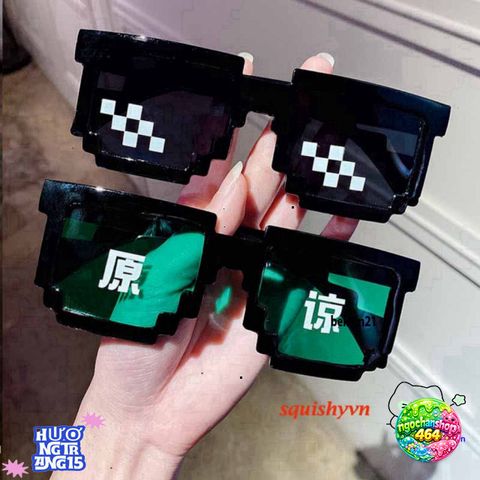 Kính Mát Thug Life 8 Bit Unisex - Kính Pixel Độc Đáo Phong Cách Minecraft Cho Bữa Tiệc & Quà Tặng Hài Hước