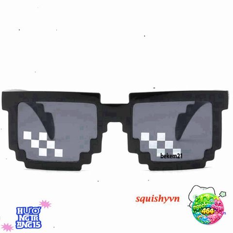 Kính Mát Thug Life 8 Bit Unisex - Kính Pixel Độc Đáo Phong Cách Minecraft Cho Bữa Tiệc & Quà Tặng Hài Hước
