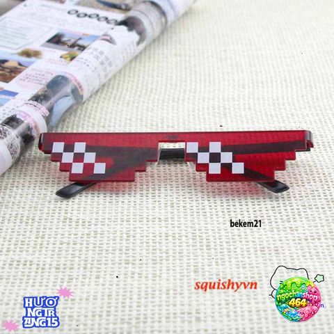 Kính Mát Thug Life 8 Bit Unisex - Kính Pixel Độc Đáo Phong Cách Minecraft Cho Bữa Tiệc & Quà Tặng Hài Hước
