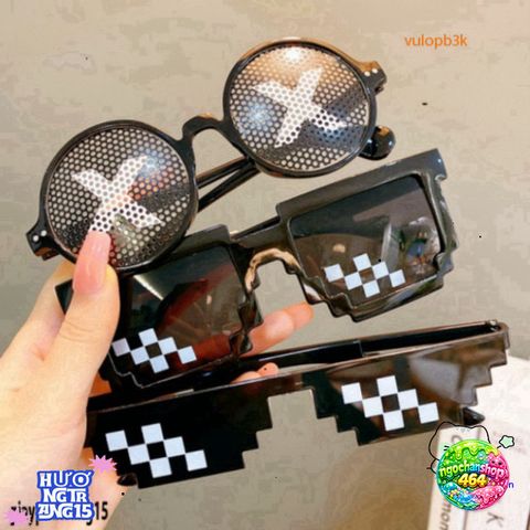 Kính Thuglife MINECRAFT 6 Chấm - Kính Mắt Thời Trang Cá Tính, Phong Cách Độc Đáo Cho Game Thủ và Người Yêu Thích Tiếng Game