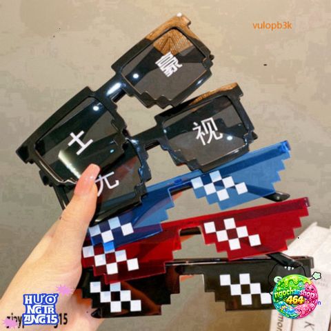 Kính Thuglife MINECRAFT 6 Chấm - Kính Mắt Thời Trang Cá Tính, Phong Cách Độc Đáo Cho Game Thủ và Người Yêu Thích Tiếng Game