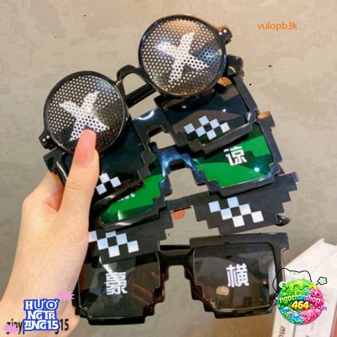 Kính Thuglife MINECRAFT 6 Chấm - Kính Mắt Thời Trang Cá Tính, Phong Cách Độc Đáo Cho Game Thủ và Người Yêu Thích Tiếng Game